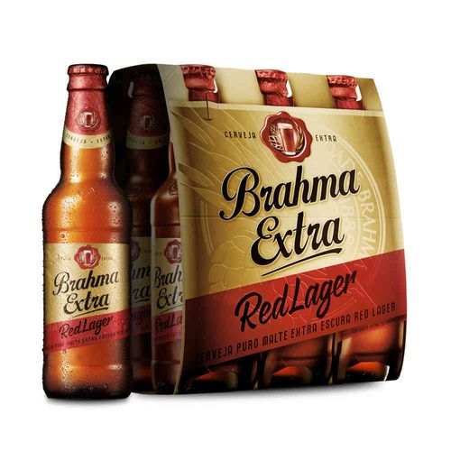 Cerveja Brahma Extra Red Lager 355ml Pack (6 Unidades)