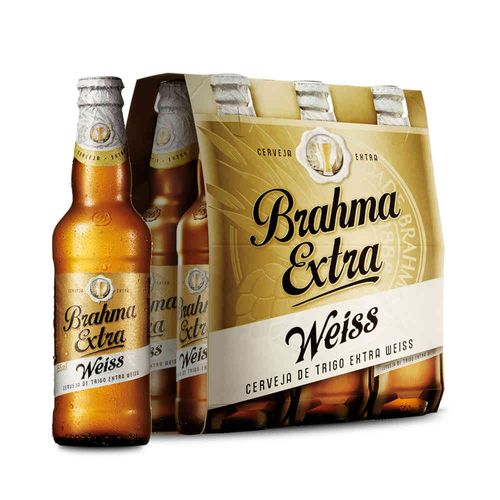 Cerveja Brahma Extra Weiss 355ml Caixa (6 Unidades)