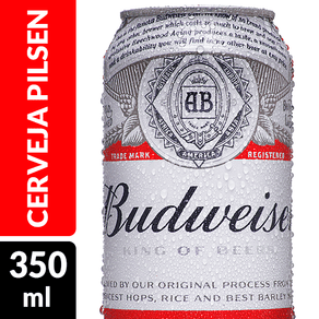 Cerveja Budweiser 350ml (Lata)