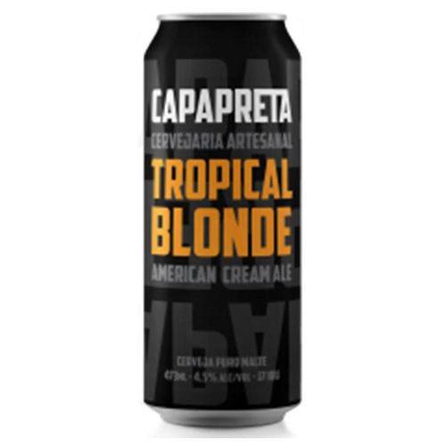 Cerveja Capa Preta Tropical Blonde American Cream Ale Lata - 473ml