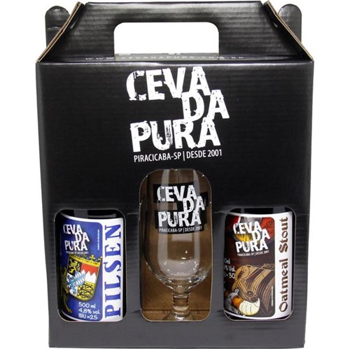 Cerveja Cevada Pura 500ml Pilsen e Estout+ Copo
