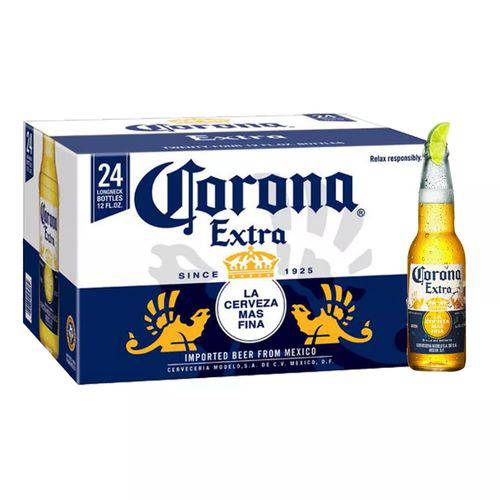 Cerveja Corona Extra 355ml Caixa com 24 Unidades