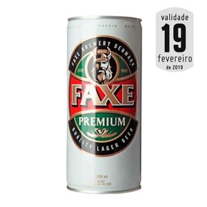 Cerveja Faxe Premium Lata 1L + 39 KM