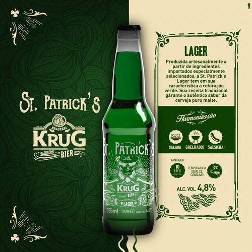 Cerveja Krug St. Patrick'S Lager 355ml