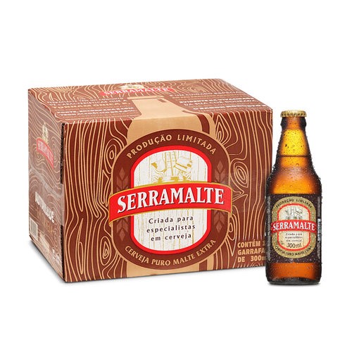 Cerveja Serramalte Extra 300ml Caixa com 12 Unidades