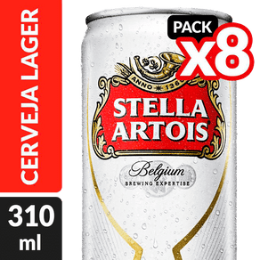 Cerveja Stella Artois 310ml C/ 8 Unidades