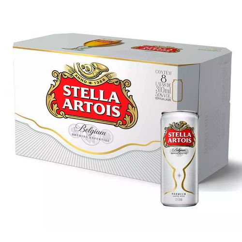 Cerveja Stella Artois 310ml Caixa (8 Unidades)