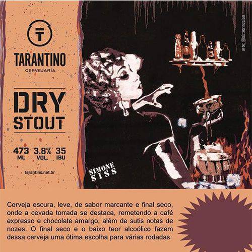 Cerveja Tarantino Dry Stout Lata 473 Ml