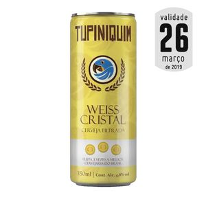 Cerveja Tupiniquim Weiss Cristal Lata 350ml + 10 KM