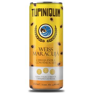 Cerveja Tupiniquim Weiss Maracujá Lata 350ml + 17 KM