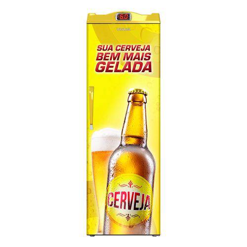 Cervejeira 200l Porta Cega Adesivada S.A Cerveja 220V Amarela - Venax