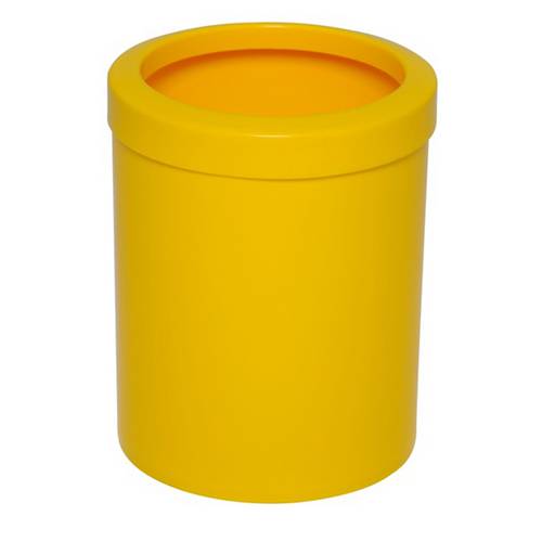 Cesto Amarelo para Lixo com Aro Superior 14 Litros Amarelo