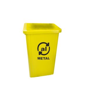 Cesto Coletor de Lixo 60L S/tampa C/adesivo Amarelo CT61AM - Bralimpia