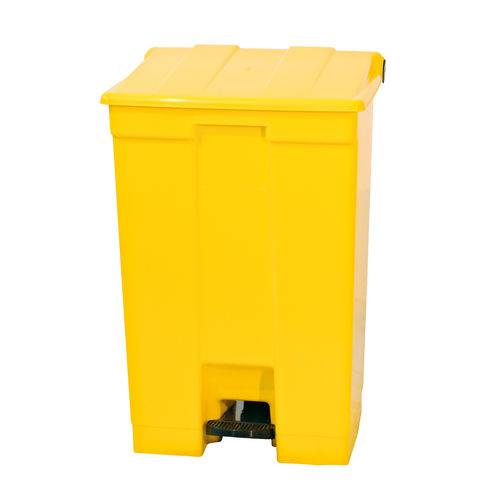 Cesto de Lixo C/Pedal 60L , CP60AM Amarelo - Bralimpia