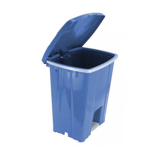 Cesto Lixeira de Lixo com Pedal 30 Litros Azul