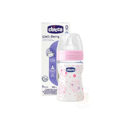 Ch1006-b Mamadeira Well Being Pp Silicone 150 Ml 0m+ Girl