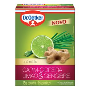 Chá Capim Cidreira, Limão e Gengibre Dr. Oetker 15g