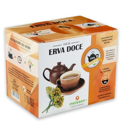 Chá de Erva Doce 15 Sachês 1,4g - Meissen