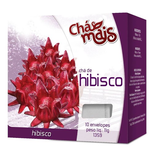 Chá de Hibisco Cx10 Sachês de 1g - Chá Mais