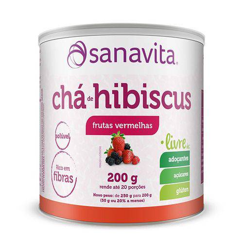 Chá de Hibisco Livre Sanavita 200G Frutas Vermelhas