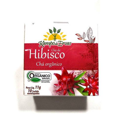Chá de Hibisco Orgânico em Sachês Kampo de Ervas 11g