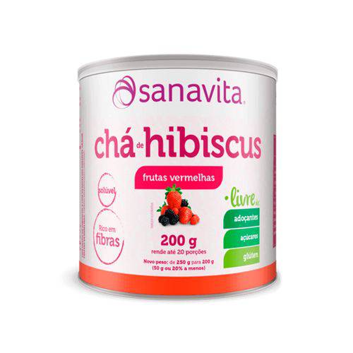 Chá de Hibiscus Sabor Frutas Vermelhas - 200g - Sanavita