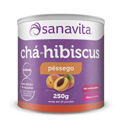 Chá de Hibiscus - Sanavita - Pêssego - 250g