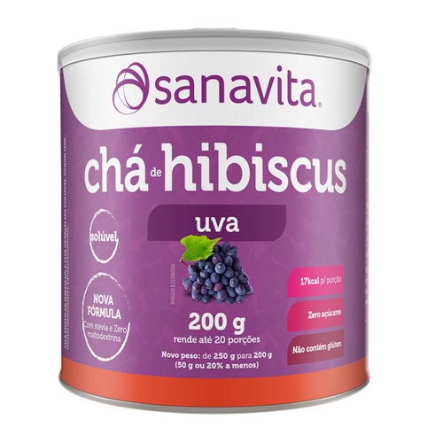 Chá de Hibiscus Sanavita Sabor Uva 200g
