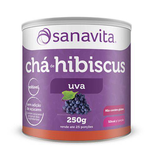 Chá de Hibiscus - Sanavita - Uva - 250g