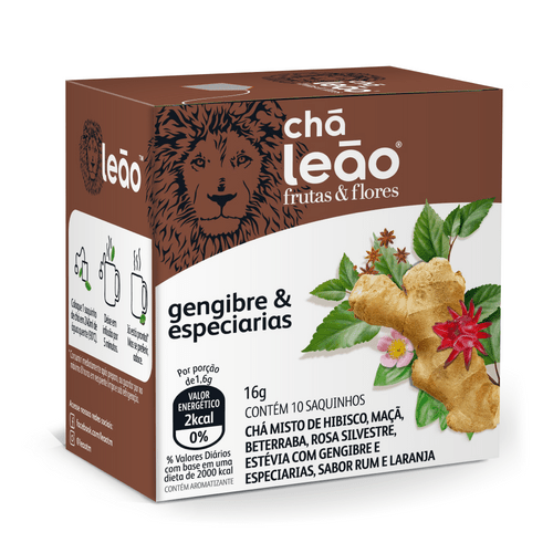 Chá Leão - Gengibre com Especiarias 10 SACHÊS