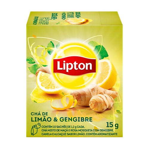 Chá Limão e Gengibre Lipton Sachê 15g