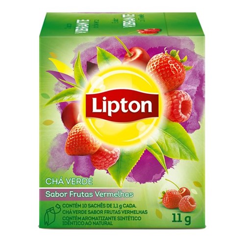 Cha Lipton 11g Verde Frutas Vermelhas