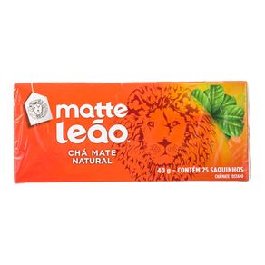 Chá Mate Natural Matte Leão 40g com 25 Sachês