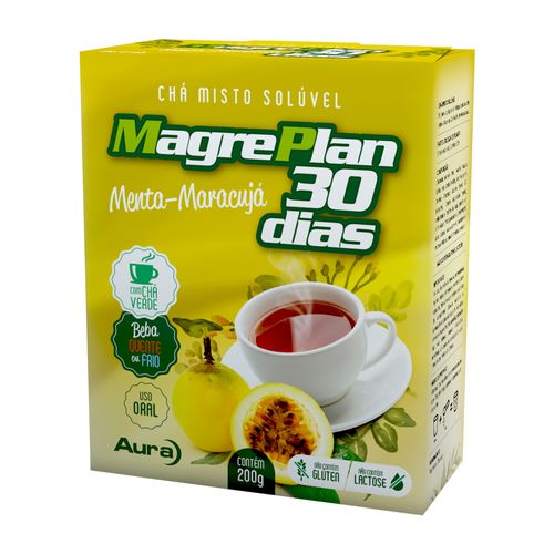 Chá Misto Plus Magreplan 30 Dias Menta-Maracujá 200g