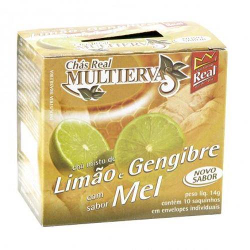 Chá Real Multiervas Limão Gengibre com Sabor de Mel .
