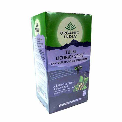 Chá Tulsi Alcaçuz e Especiarias Organic India - Cx 25 Sachês