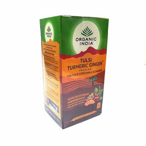 Chá Tulsi Detox Gengibre e Cúrcuma (cleanse) Organic India - Cx 25 Sachês