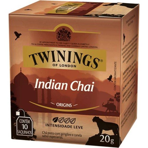 Chá Twinings Of London Chá Preto Indian Chai Caixa com 10 Sachês