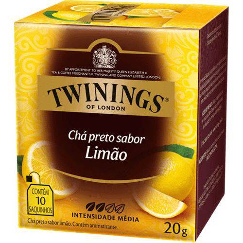 Chá Twinings Of London Chá Preto Limão Caixa com 10 Sachês
