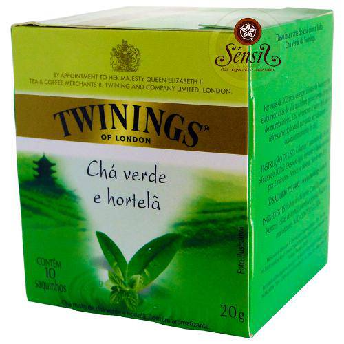 Chá Twinings Of London Verde e Hortelã Importado