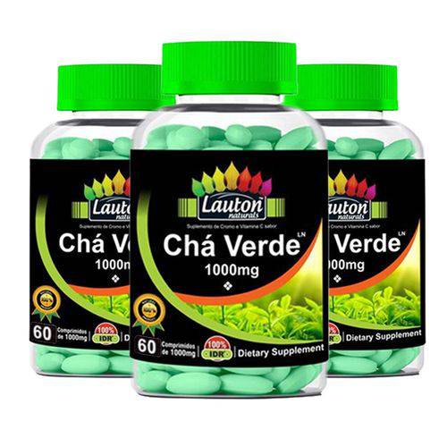 Chá Verde 1000 Mg - 3 Un de 60 Comprimidos - Lauton