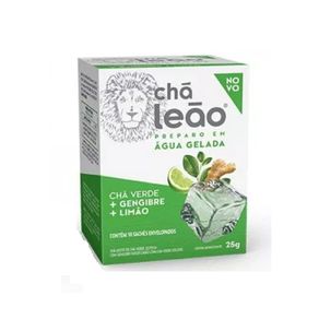 Chá Verde com Gengibre e Limão Chá Leão 10 Unidades de 25g