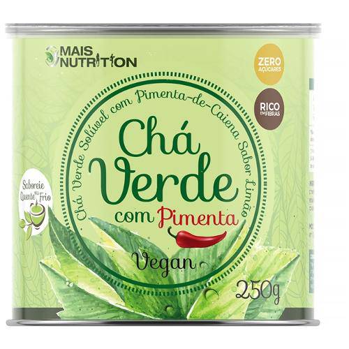 Chá Verde com Pimenta Caiena Vegan 250g Sabor Limão - Mais Nutrition