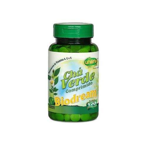 Chá Verde com Vitaminas A, C e E de 400mg - Unilife - 120 Comprimidos