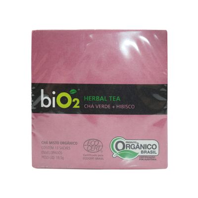 Chá Verde e Hibisco Herbal 19,5g - BiO2