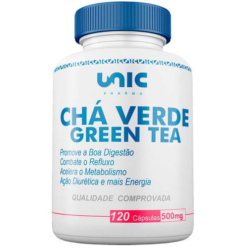 Chá Verde (green Tea) 500mg 120 Cáps Unicpharma