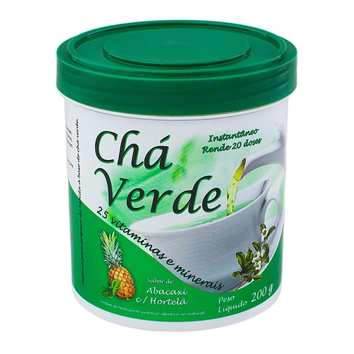 Chá Verde Health Labs Sabor Abacaxi com Hortelã com 200g