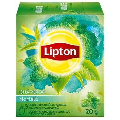 Chá Verde Lipton Hortelã 20g Embalagem com 10 Unidades