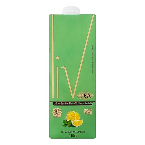 Chá Verde Liv Tea Sabor Limão Siciliano e Hortelã com 1 Litro