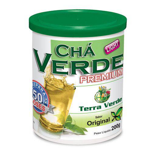 Chá Verde Premium Sabor Original 200g Terra Verde Sanibras